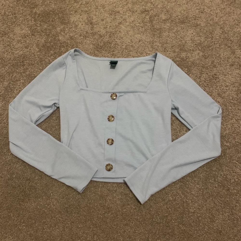 Light Blue Crop Top